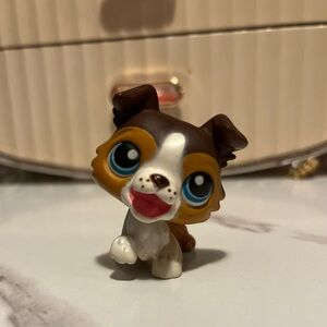 RARE Littlest Pet Shop #237 Border Collie with Open Mouth, LPS collectible